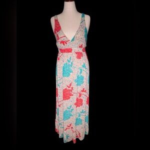 MNG by Mango Floral Maxi Vneck Sleeveless Dress
SZ 12